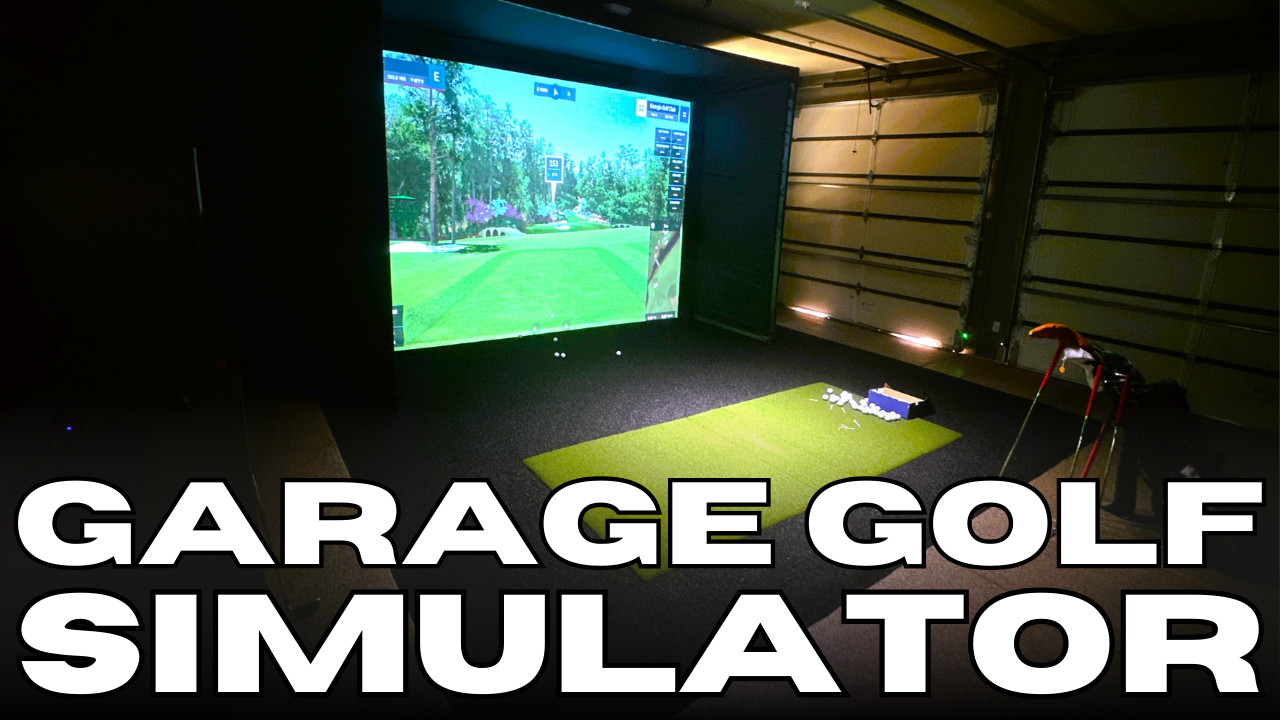 Garage golf simulator installation in Scottsdale, AZ