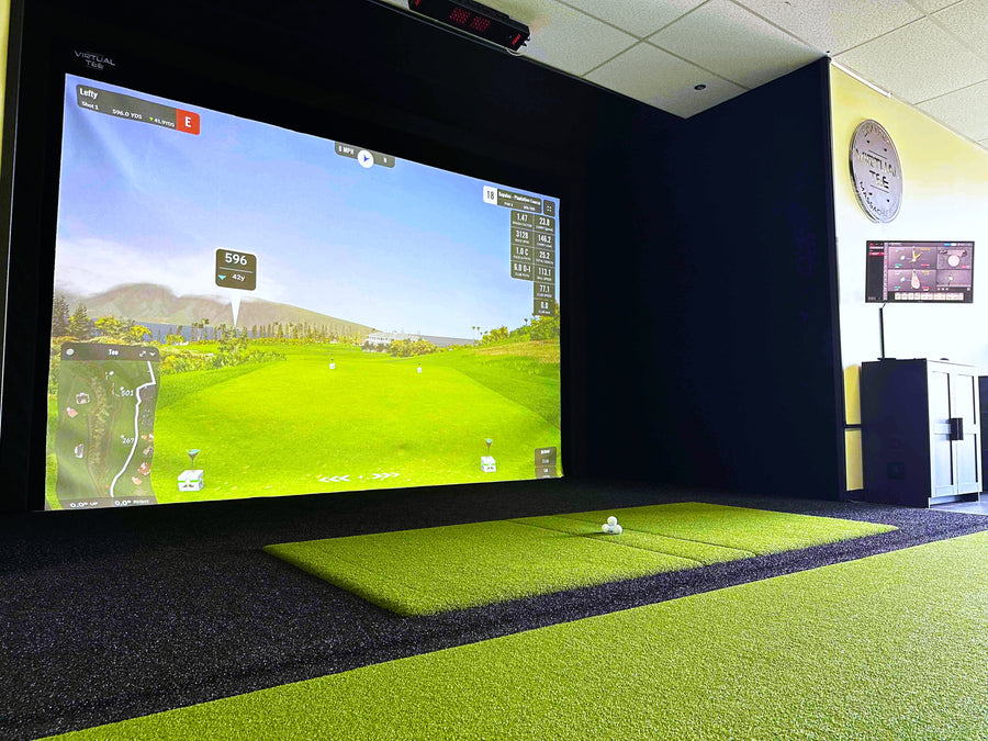 Custom screen system by Virtual Tee Systems, showing screen material and padding.