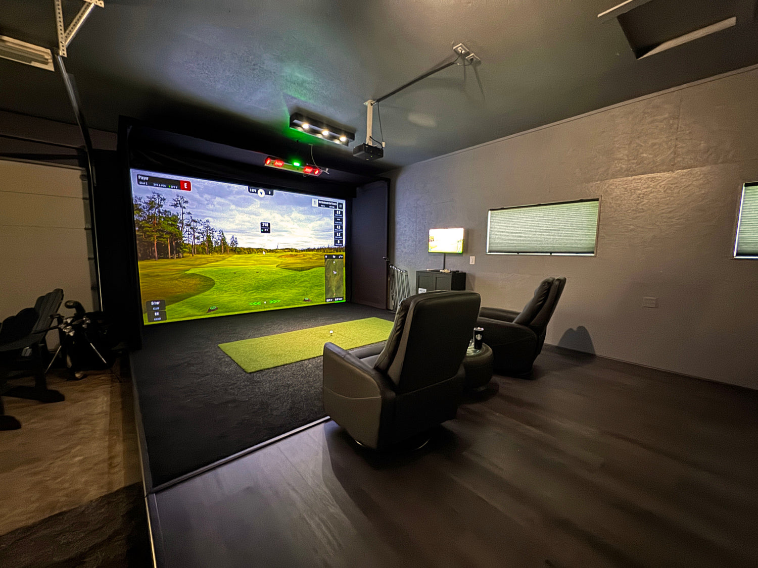 custom golf simulator designed and installed by Virtual Tee Systems