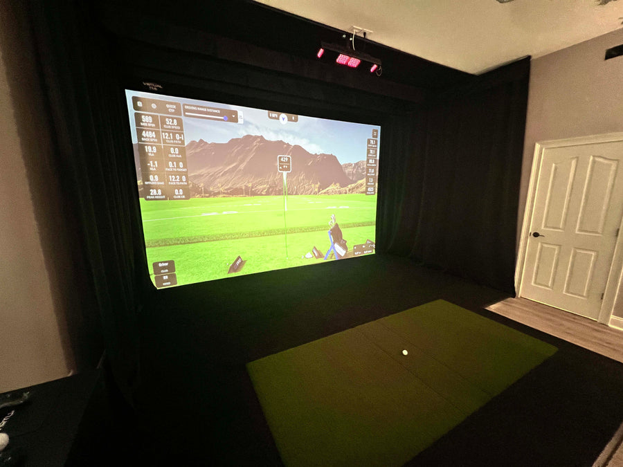Optoma UHZ35ST projector installed in a golf simulator