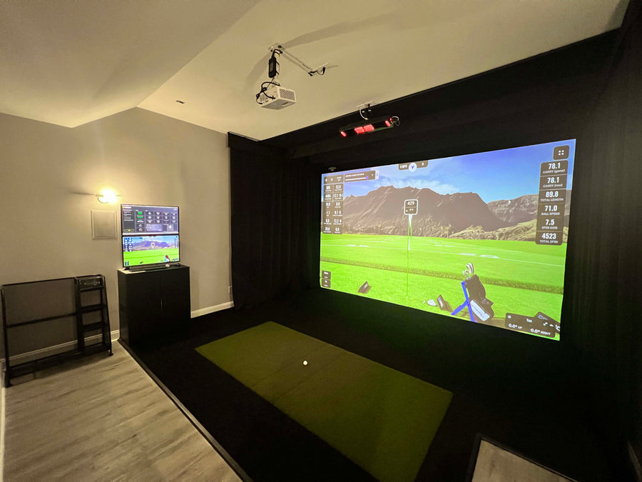 golf simulator full custom installation