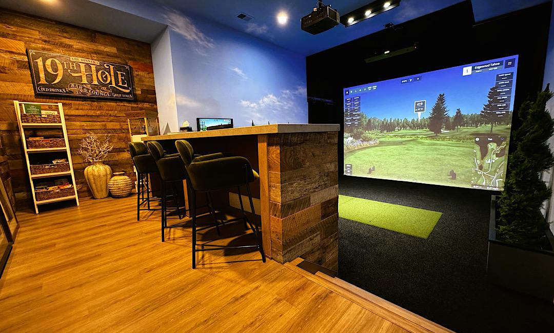 golf simulator indoor setup lighting interference