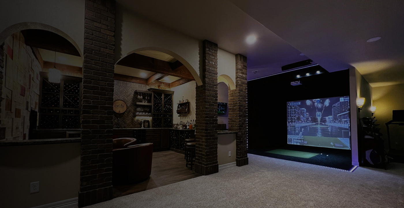 Virtual Tee custom golf simulator installation