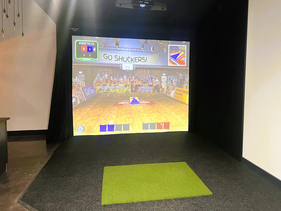 Home golf simulator in Boston