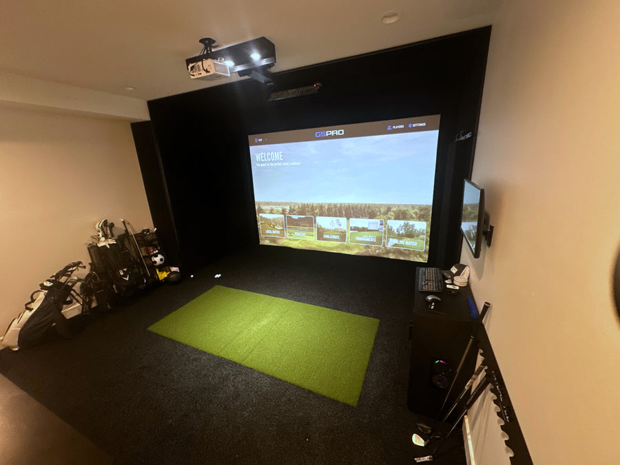 Custom golf simulator designed and installed by Virtual Tee Systems in Kentucky