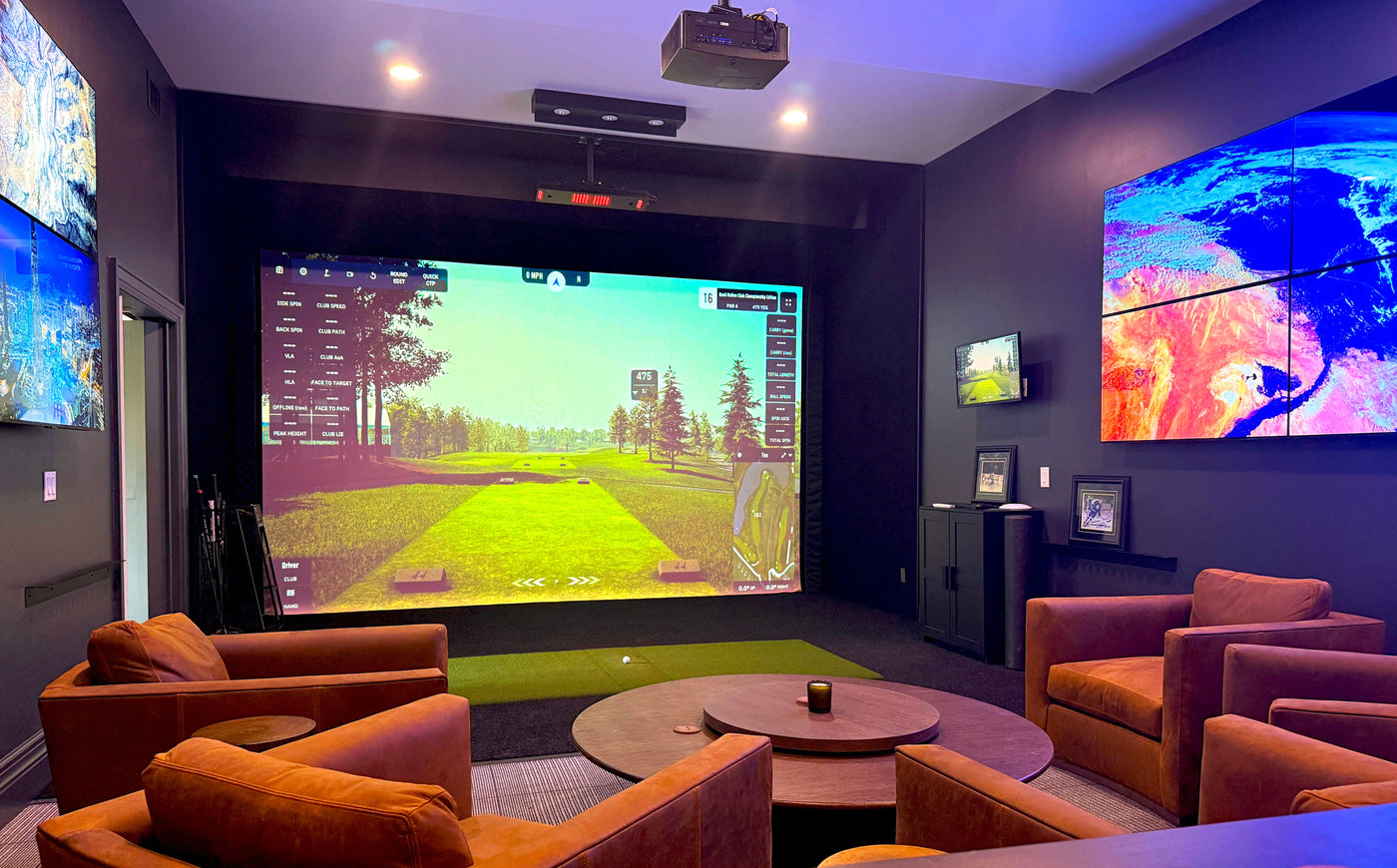 Virtual Tee custom golf simulator installation