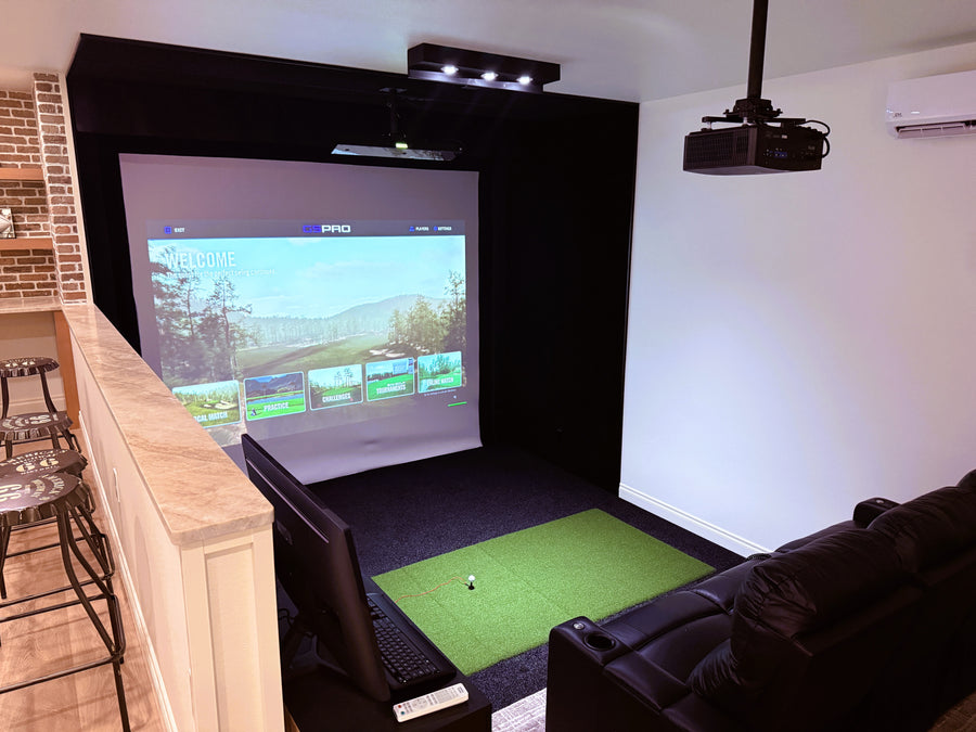 Custom golf simulator installation