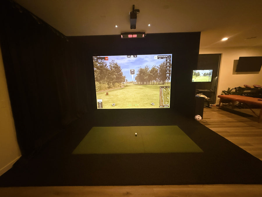 Indoor golf simulator with multi sport.