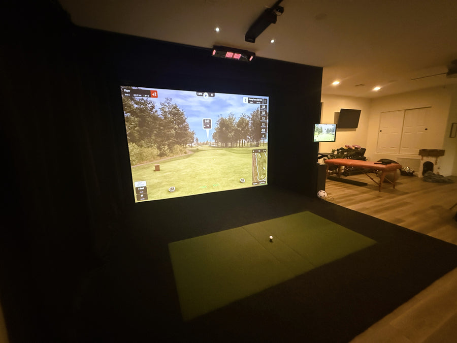 Indoor golf simulator with multi sport.