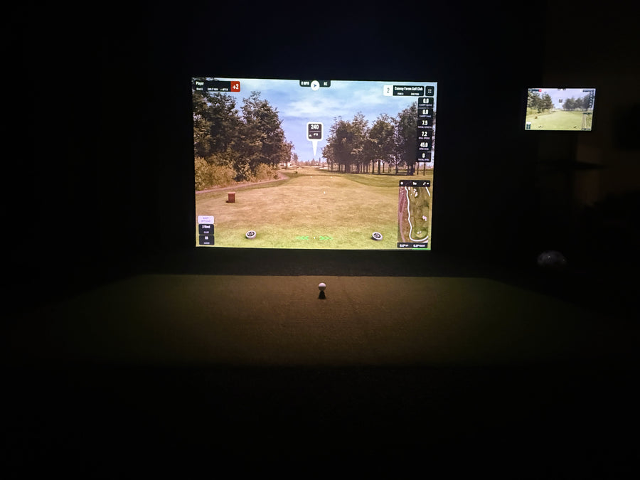 Indoor golf simulator with multi sport.