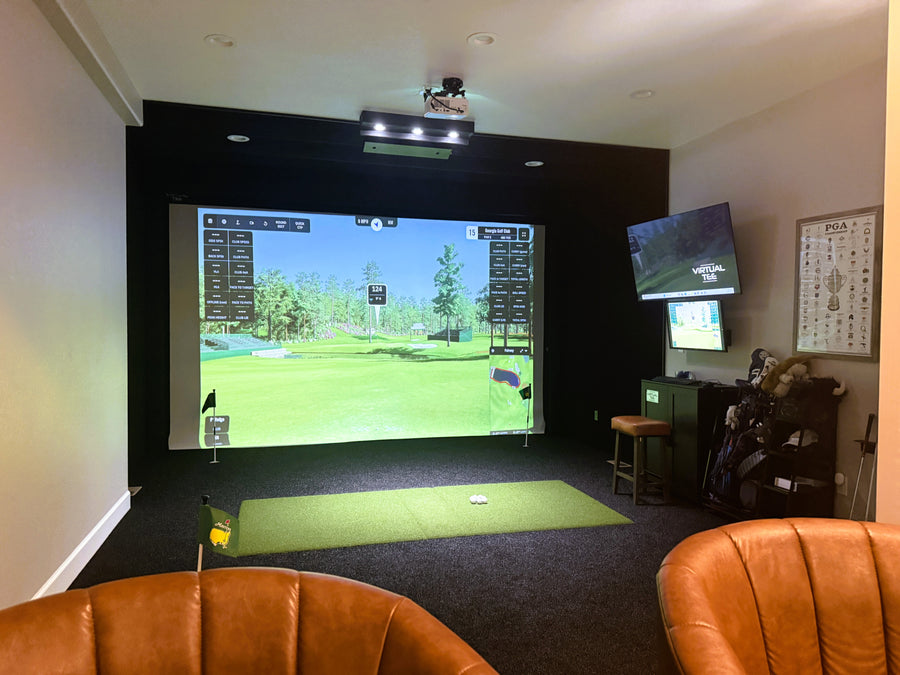 custom golf simulator installation