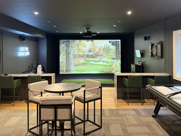 Basement Golf Simulator in Cherry Hills Village, CO