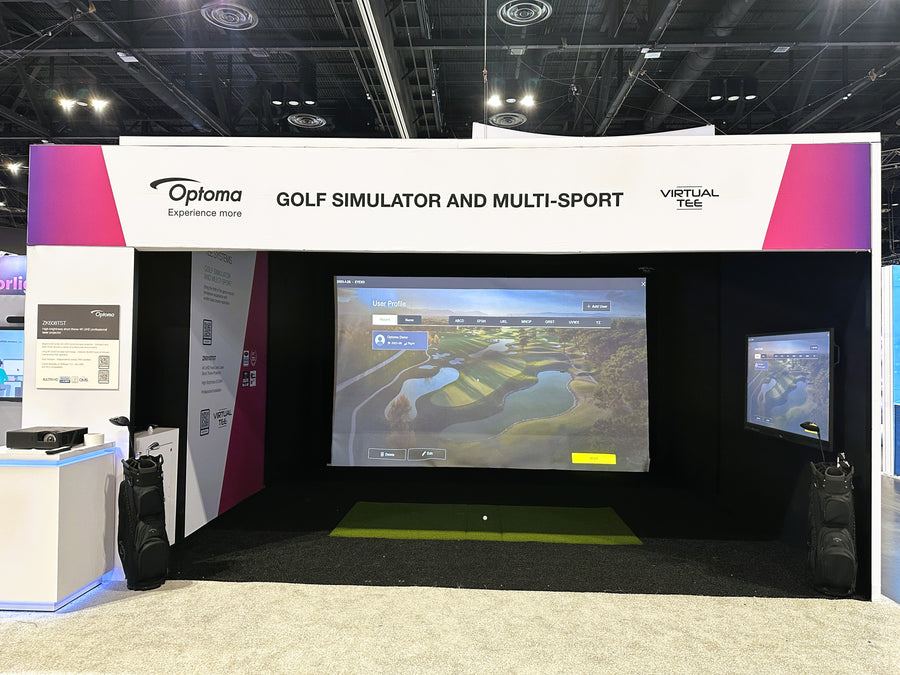 Golf simulator setup at Infocomm 2025