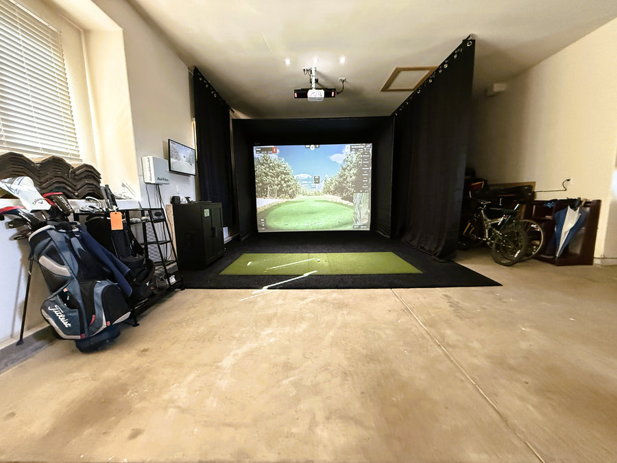 Garage golf simulator in Parker, CO