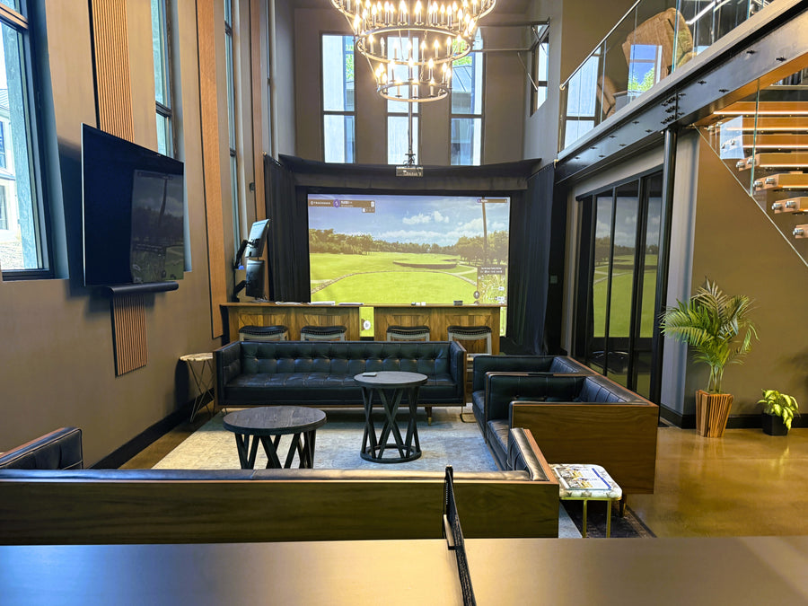 Office indoor golf simulator