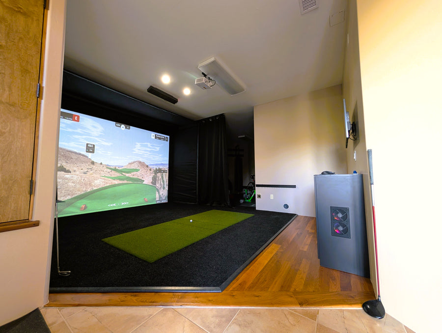 Golf simulator installation in the city of Santa Fe, NM