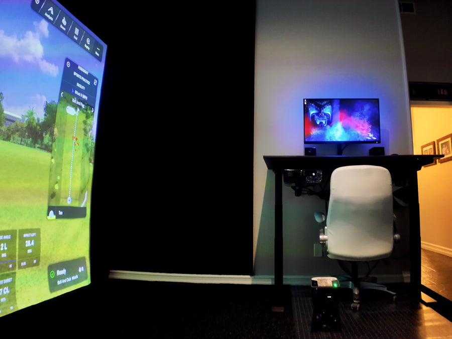 custom golf simulator designed and installed by Virtual Tee Systems