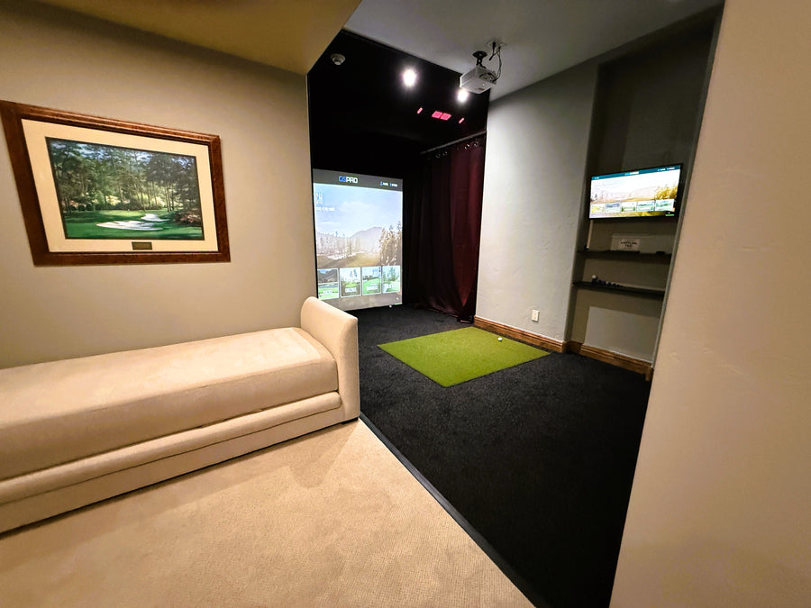 golf simulator in a castle rock co home
